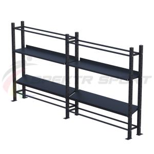 Купить Модульный стеллаж для гантелей, гирь и медболов 3780х430х1950 (2 секции) в Новопавловске 
